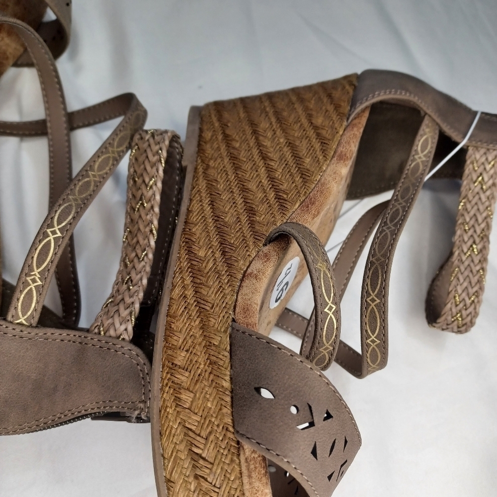 Jellypop Elegant Brown Strappy Boho Cottagecore Summer Sandals - Picture 10 of 14